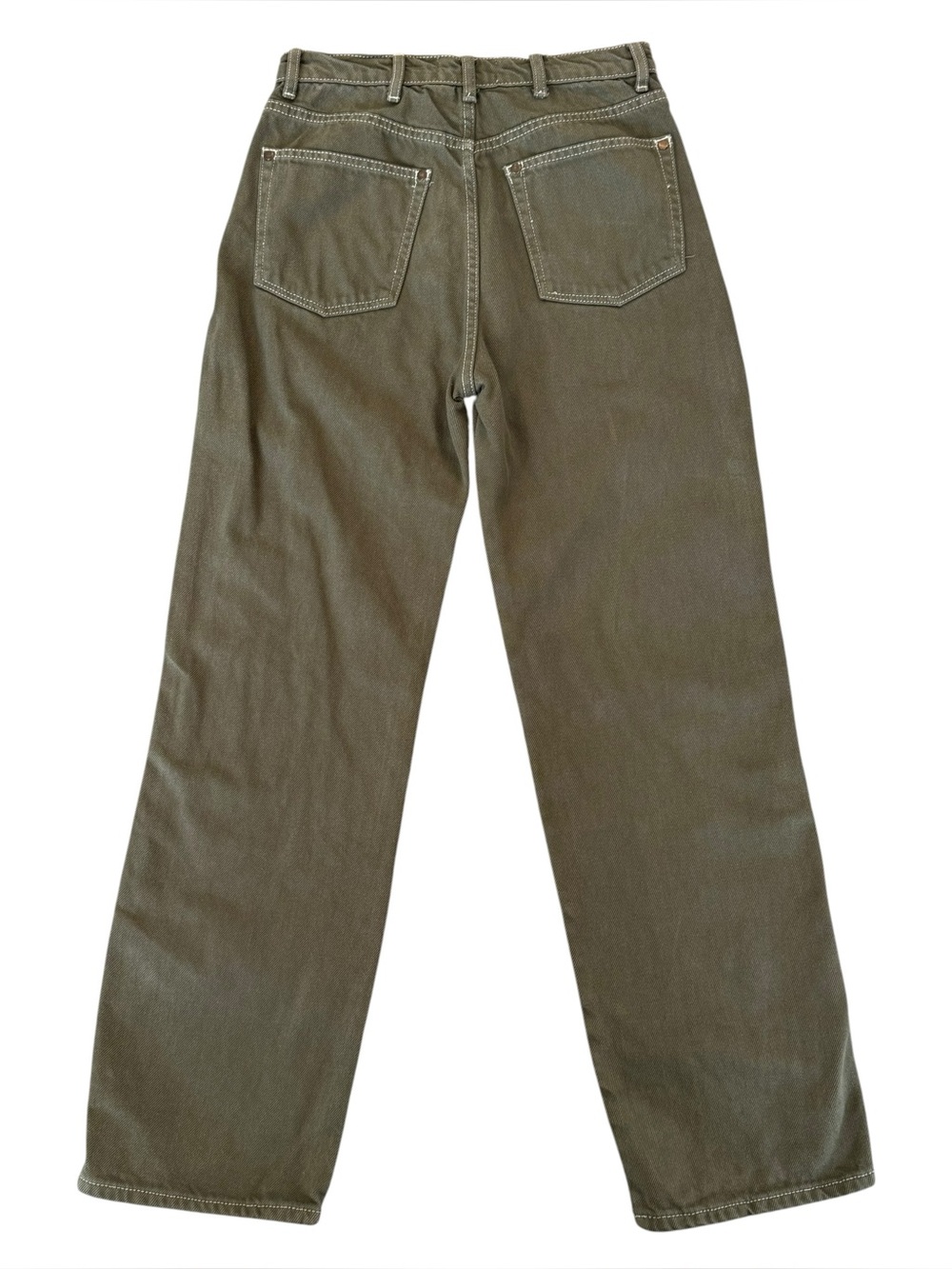 Reformation Cowboy High Rise Straight Jeans Katamala Olive Green Size 28 - Picture 5 of 11